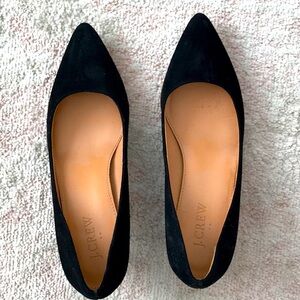 J Cree black suede kitten heel pumps 5.5